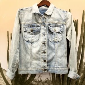 KUT Distressed Jean Jacket